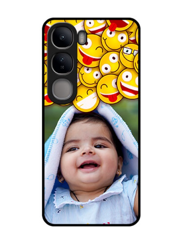Custom Vivo Y300 5G Custom Metal Phone CaseWith Smiley Emoji Design