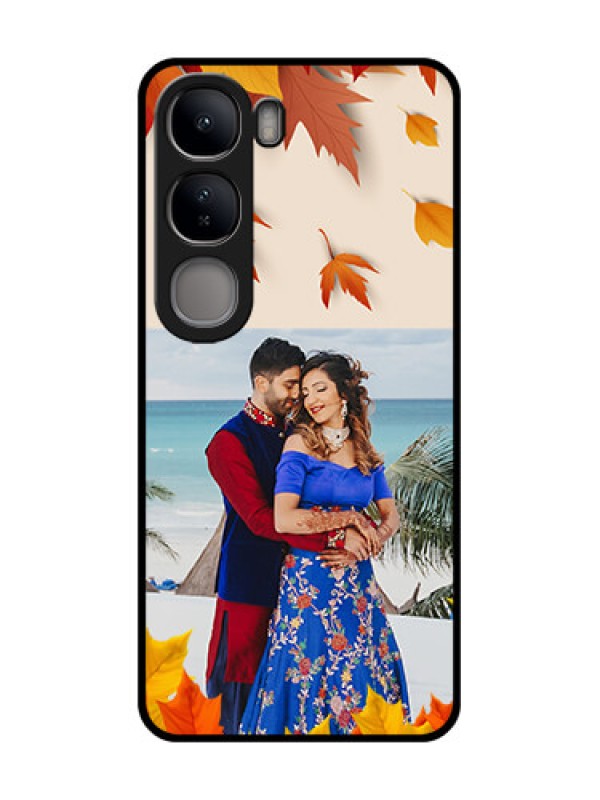 Custom Vivo Y300 5G Custom Metal Phone CaseAutumn Maple Leaves Design