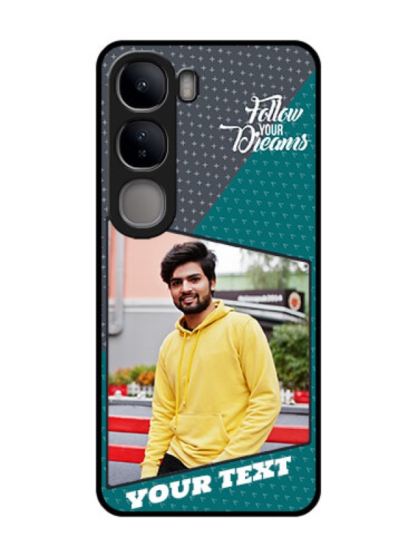 Custom Vivo Y300 5G Custom Metal Phone CaseBackground Pattern Design With Quote