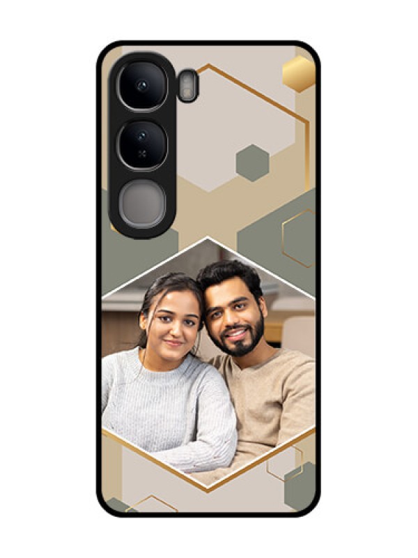 Custom Vivo Y300 5G Custom Metal Phone CaseStylish Hexagon Pattern Design