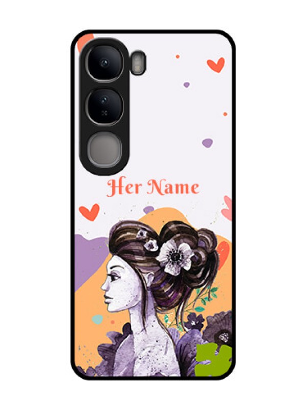Custom Vivo Y300 5G Custom Metal Phone CaseWoman And Nature Design
