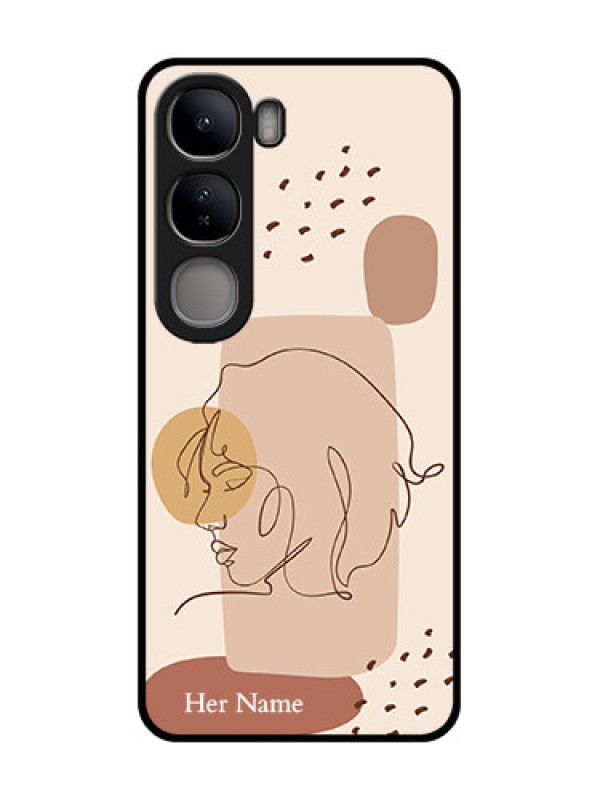 Custom Vivo Y300 5G Custom Metal Phone CaseCalm Woman Line Art Design