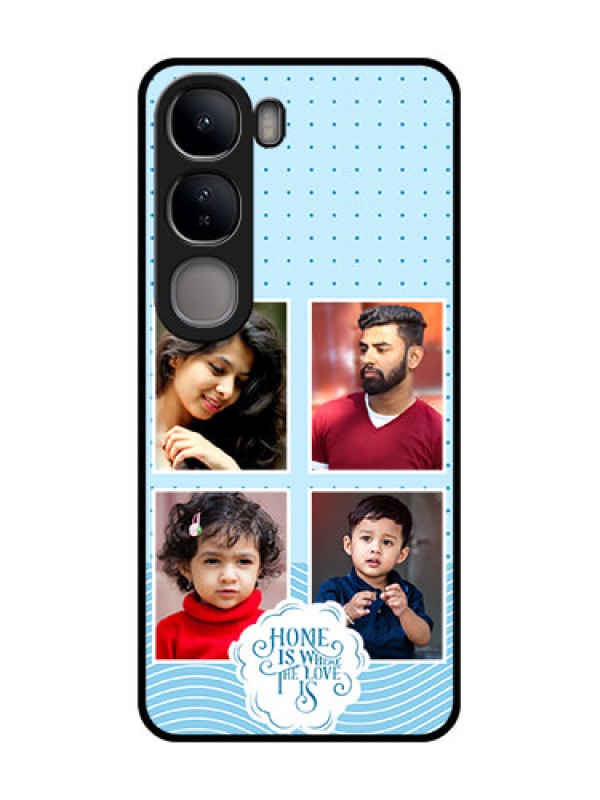 Custom Vivo Y300 5G Custom Metal Phone CaseCute Love Quote With 4 Pic Upload Design