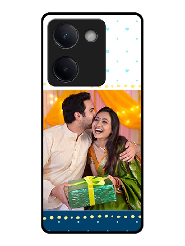 Custom Vivo Y300 Plus 5G Custom Metal Phone CaseWith Photo And Green Floral Design