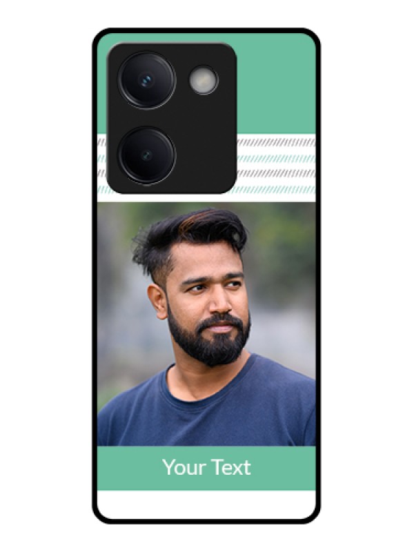 Custom Vivo Y300 Plus 5G Custom Metal Phone CaseWooden Texture Design