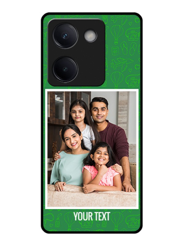 Custom Vivo Y300 Plus 5G Custom Metal Phone CaseImage Holder With Glitter Strip Design