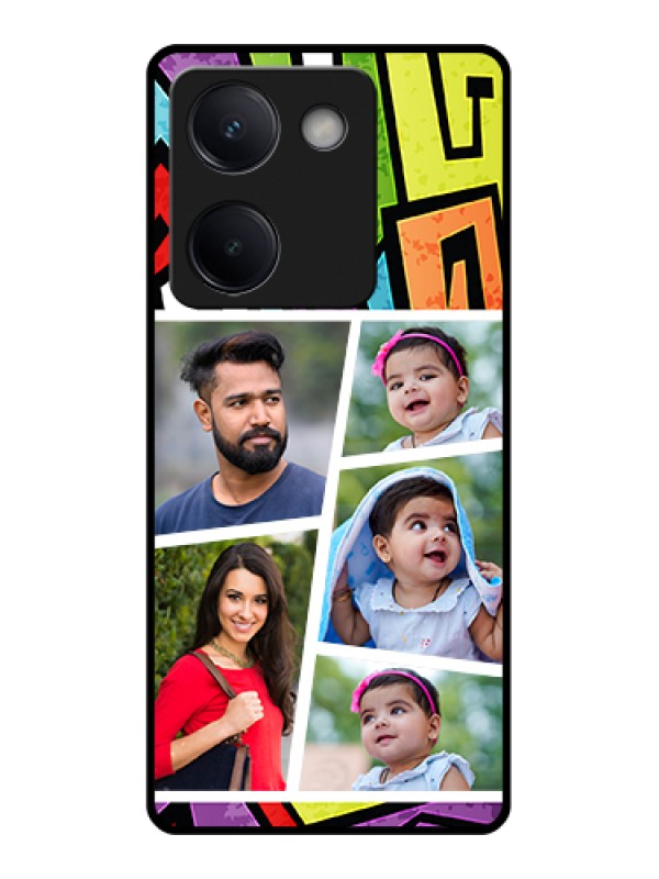 Custom Vivo Y300 Plus 5G Custom Metal Phone CaseWater Colors Floral Design