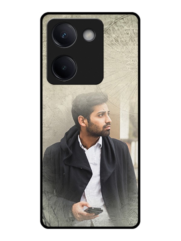 Custom Vivo Y300 Plus 5G Custom Metal Phone CaseMandala Art With Custom Text Design