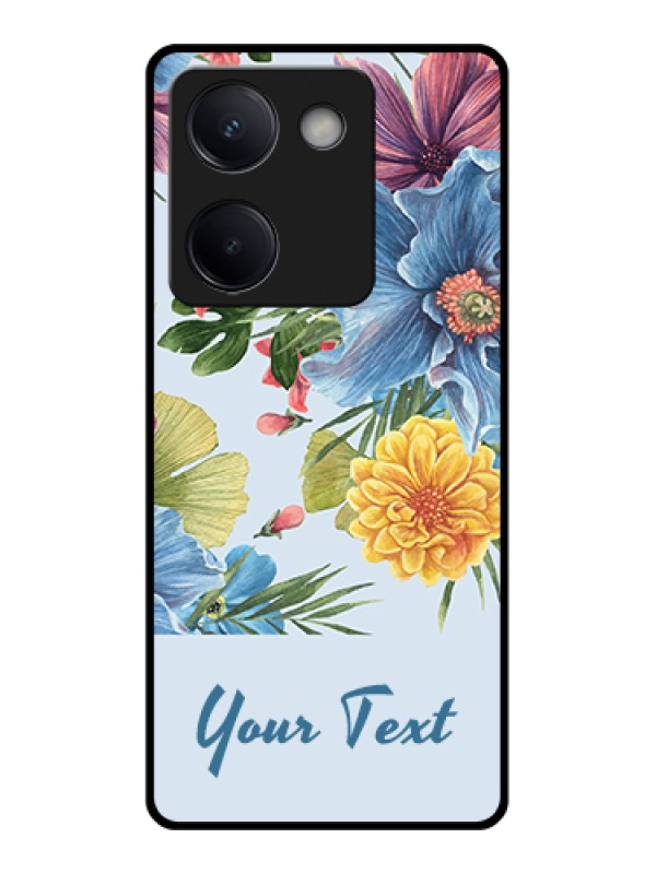 Custom Vivo Y300 Plus 5G Custom Metal Phone Case - Stunning Watercolored Flowers Painting Design