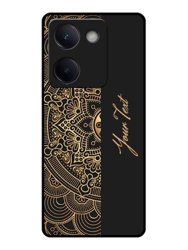 Custom Vivo Y300 Plus 5G Custom Metal Phone Case - Mandala Art With Custom Text Design