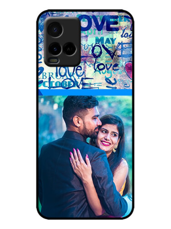 Custom Vivo Y33s Custom Metal Phone Case - Colorful Love Design