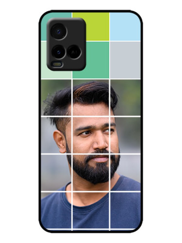 Custom Vivo Y33s Custom Metal Phone Case - With White Box Pattern