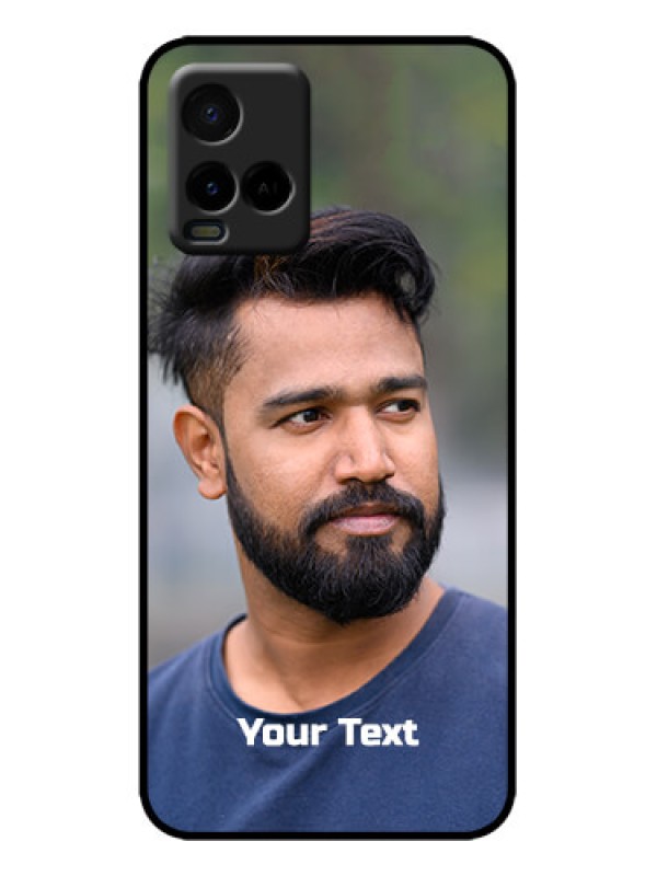 Custom Vivo Y33s Custom Metal Phone Case - Photo With Text Design