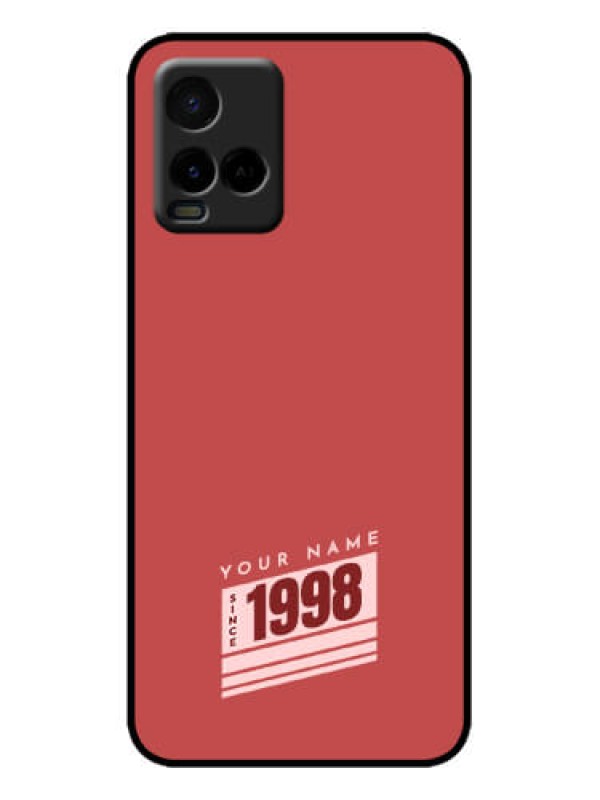 Custom Vivo Y33T Custom Metal Phone Case - Red Custom Year Of Birth Design