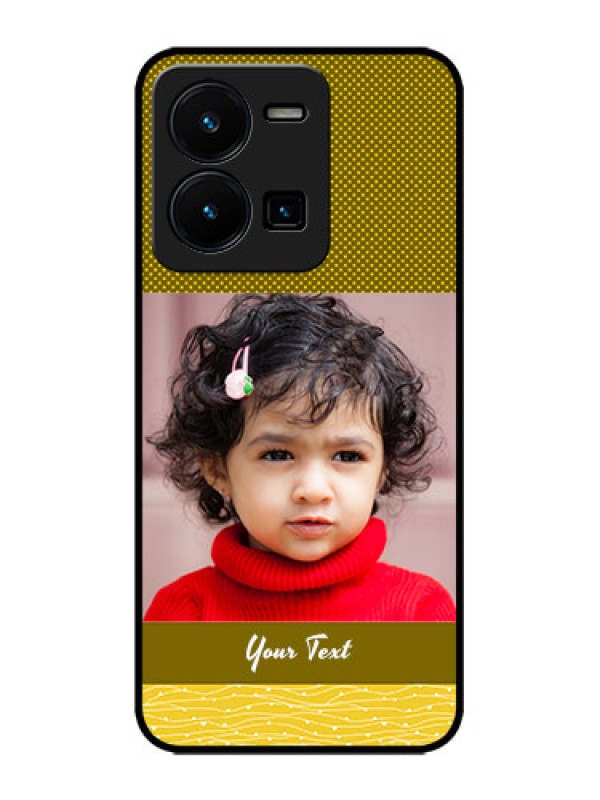 Custom Vivo Y35 Custom Metal Phone CaseSimple Green Color Design