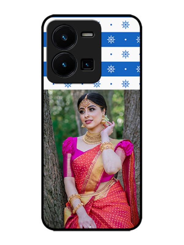 Custom Vivo Y35 Custom Metal Phone CaseSnow Pattern Design