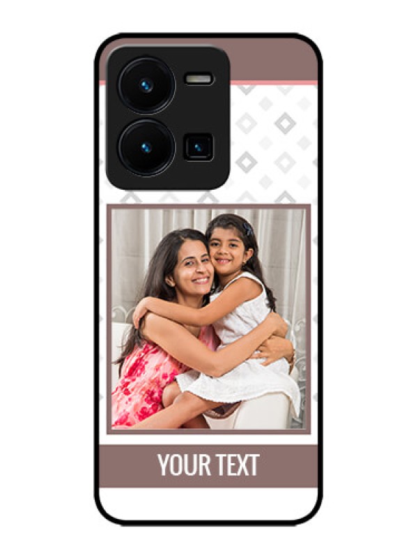 Custom Vivo Y35 Custom Metal Phone CaseSimple Diamond Design