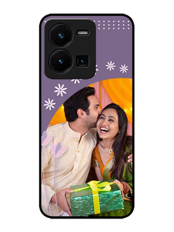 Custom Vivo Y35 Custom Metal Phone CaseLavender Flowers Design