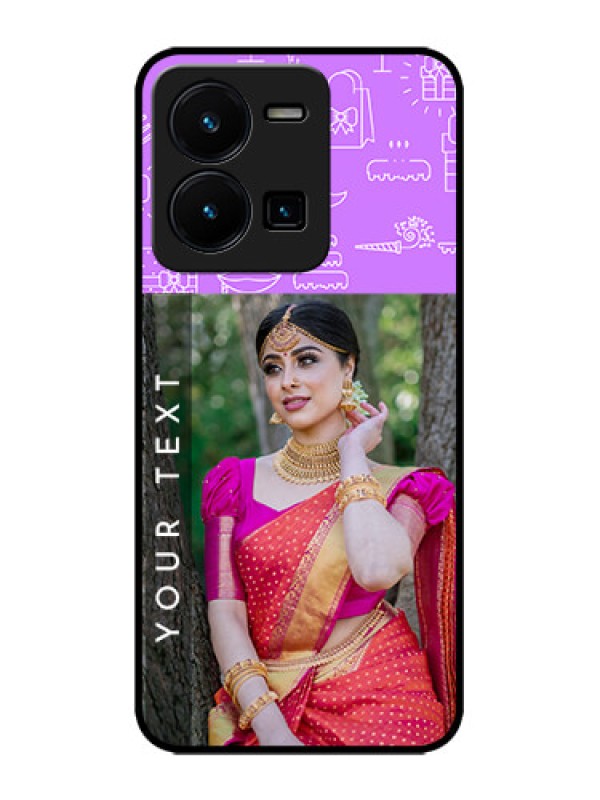 Custom Vivo Y35 Custom Metal Phone CaseBirthday Icons Design