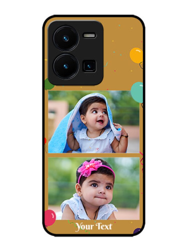 Custom Vivo Y35 Custom Metal Phone CaseImage Holder With Birthday Celebrations Design