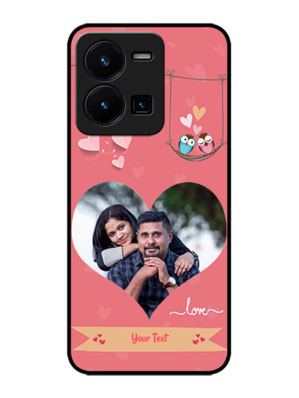 Custom Vivo Y35 Custom Metal Phone CasePeach Color Love Design