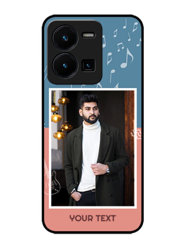 Custom Vivo Y35 Custom Metal Phone CaseWith Color Musical Note Design