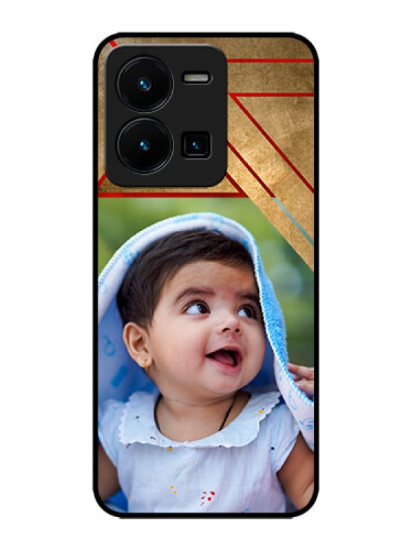 Custom Vivo Y35 Custom Metal Phone CaseGradient Abstract Texture Design