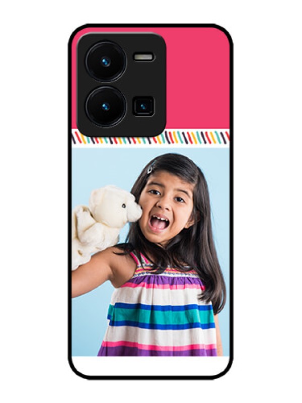 Custom Vivo Y35 Custom Metal Phone CaseLine Art Design