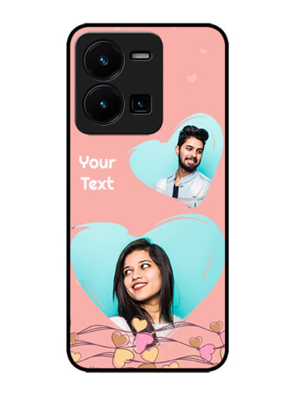 Custom Vivo Y35 Custom Metal Phone CaseLove Doodle Design