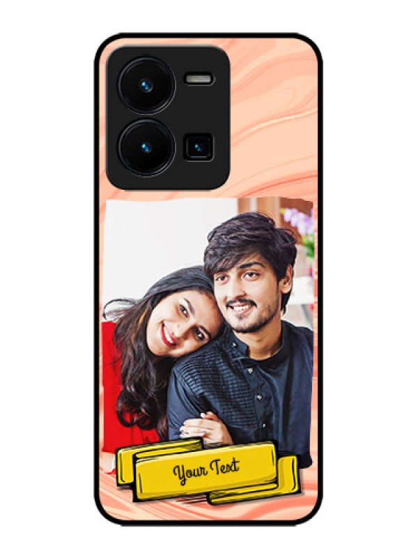 Custom Vivo Y35 Custom Metal Phone CaseMarble Texture Design