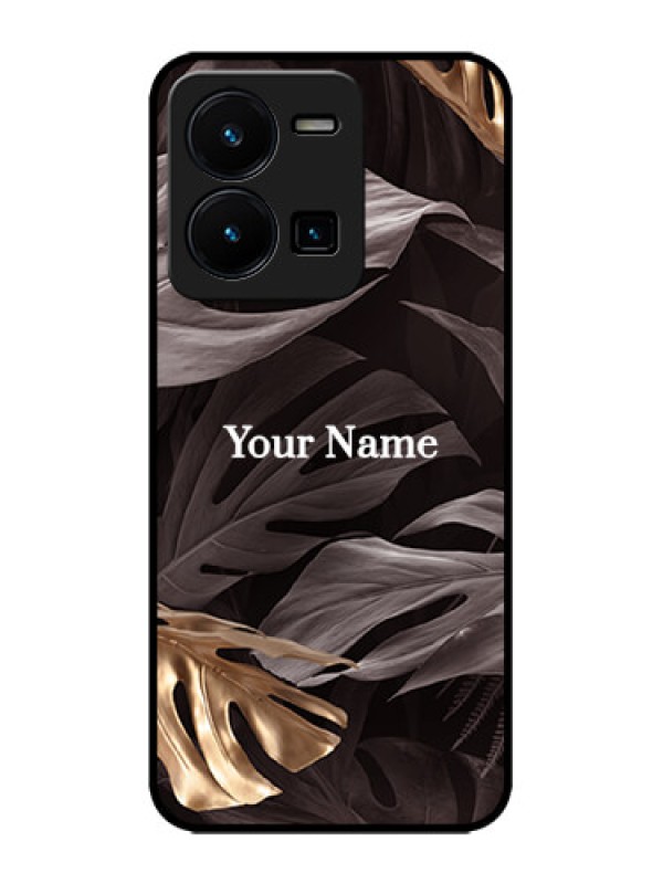 Custom Vivo Y35 Custom Metal Phone CaseWild Leaves Digital Paint Design