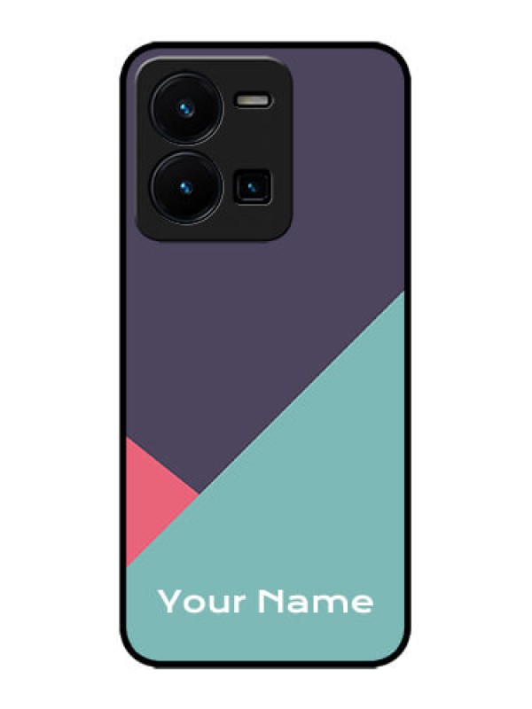Custom Vivo Y35 Custom Metal Phone CaseTri Color Abstract Design