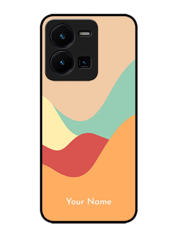 Custom Vivo Y35 Custom Metal Phone CaseOcean Waves Multi - Colour Design