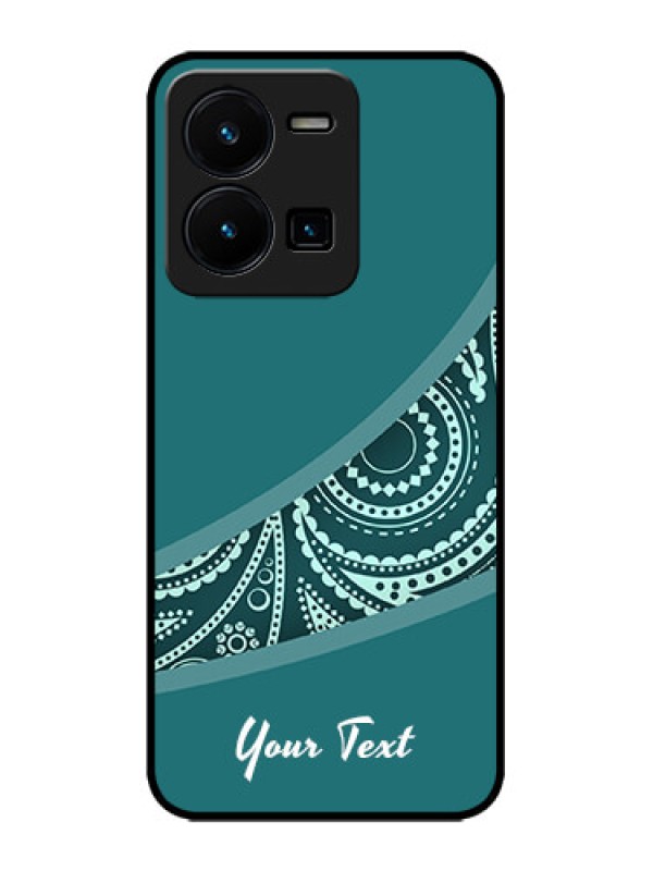 Custom Vivo Y35 Custom Metal Phone CaseSemi Visible Floral Design