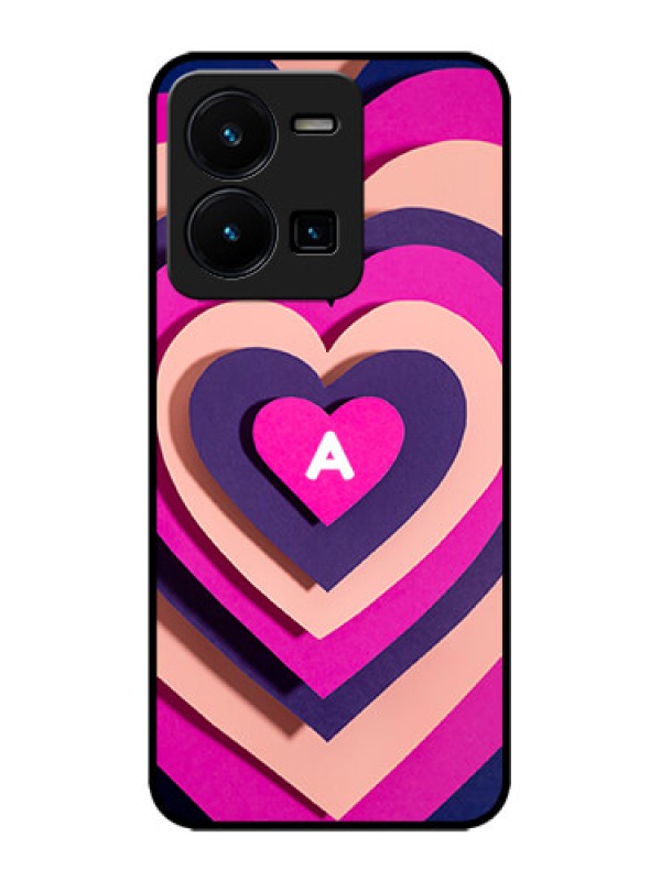 Custom Vivo Y35 Custom Metal Phone CaseCute Heart Pattern Design