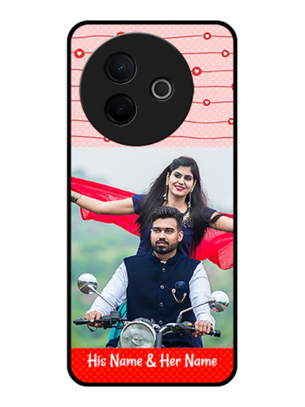 Custom Vivo Y39 5G Custom Metal Phone Case - Red Pattern Case Design