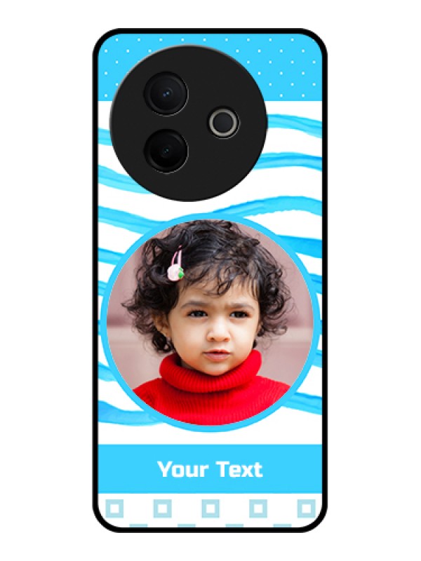 Custom Vivo Y39 5G Custom Metal Phone Case - Simple Blue Case Design