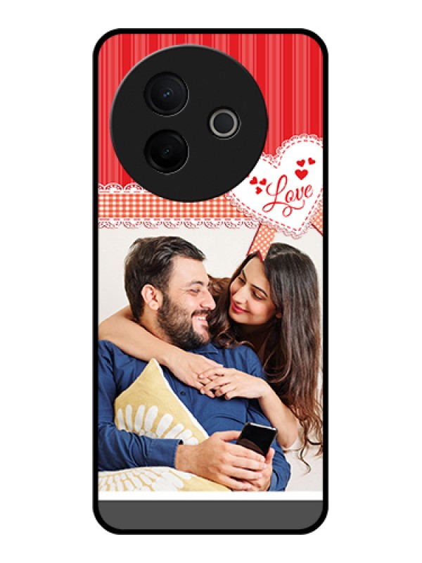 Custom Vivo Y39 5G Custom Metal Phone Case - Red Love Pattern Design