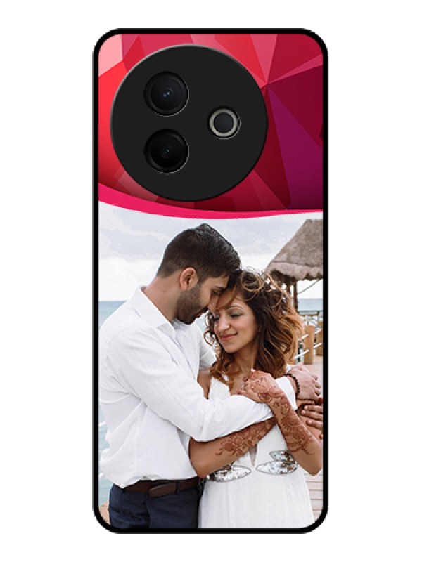 Custom Vivo Y39 5G Custom Metal Phone Case - Red Abstract Design