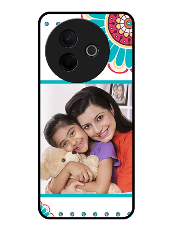 Custom Vivo Y39 5G Custom Metal Phone Case - Flower Design