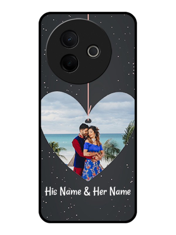 Custom Vivo Y39 5G Custom Metal Phone Case - Hanging Heart Design