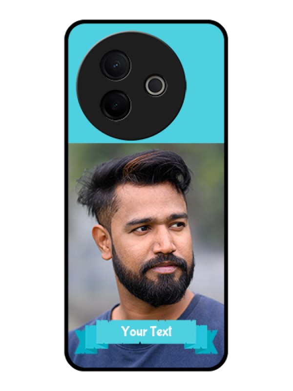 Custom Vivo Y39 5G Custom Metal Phone Case - Blue Color Design