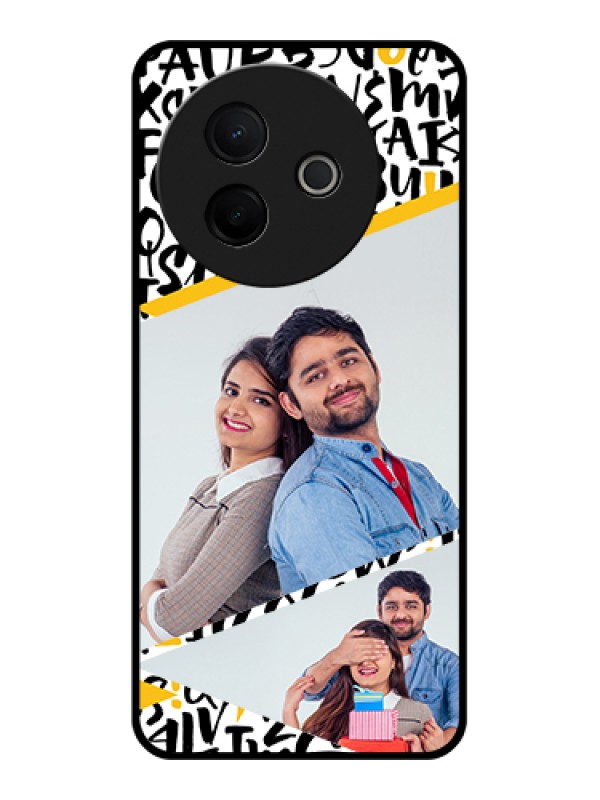 Custom Vivo Y39 5G Custom Metal Phone Case - Letters Pattern Design