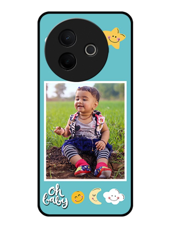 Custom Vivo Y39 5G Custom Metal Phone Case - Smiley Kids Stars Design
