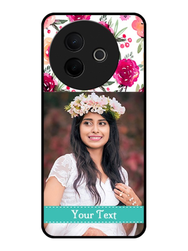 Custom Vivo Y39 5G Custom Metal Phone Case - Water Colors Floral Design