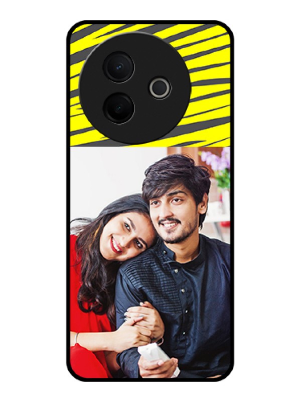 Custom Vivo Y39 5G Custom Metal Phone Case - Yellow Abstract Design