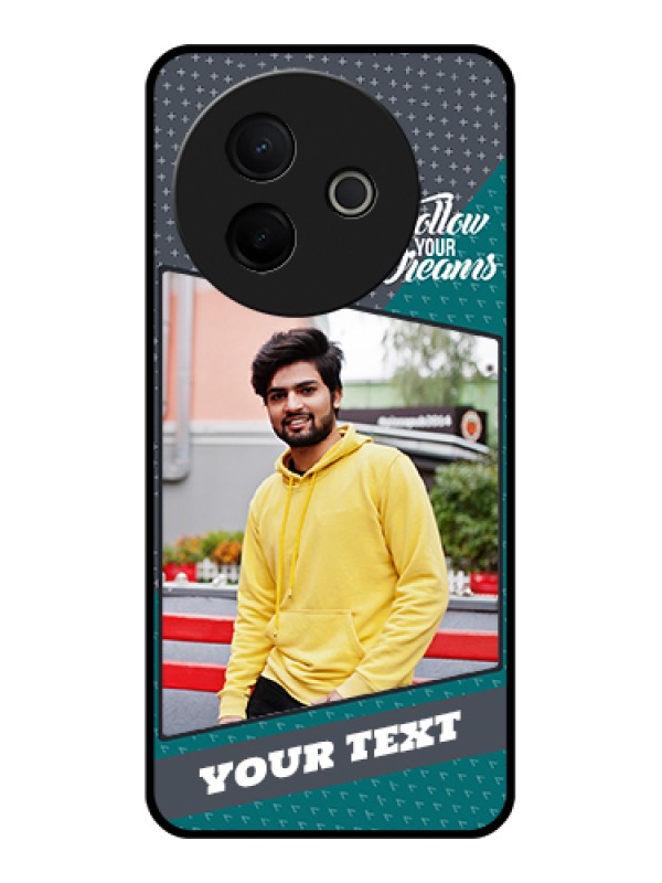 Custom Vivo Y39 5G Custom Metal Phone Case - Background Pattern Design With Quote