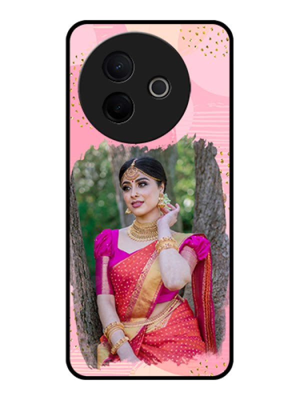 Custom Vivo Y39 5G Custom Metal Phone Case - Gold Glitter Splash Design