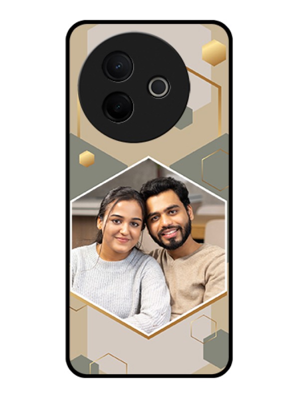 Custom Vivo Y39 5G Custom Metal Phone Case - Stylish Hexagon Pattern Design