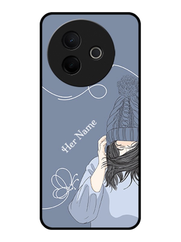Custom Vivo Y39 5G Custom Metal Phone Case - Girl In Winter Outfit Design